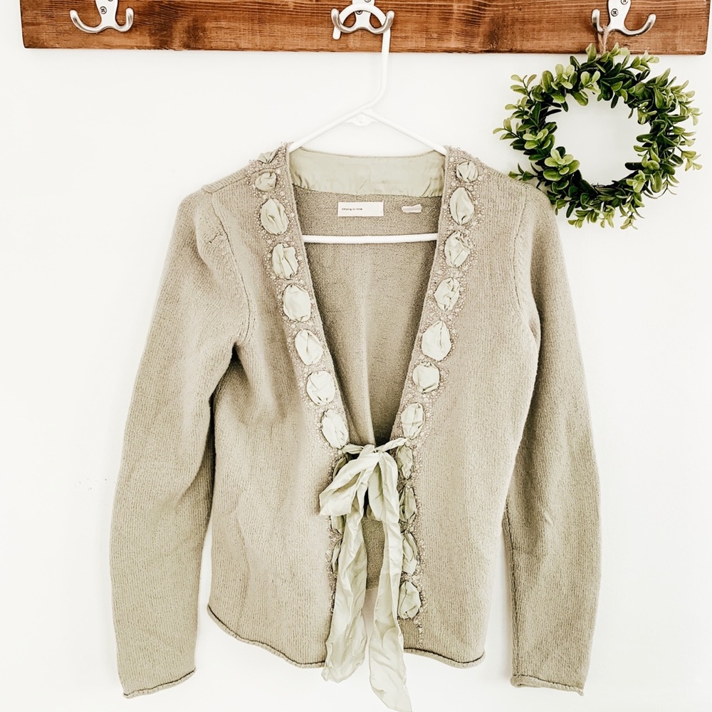 Anthropologie Sleeping on Snow | Beaded Cardigan